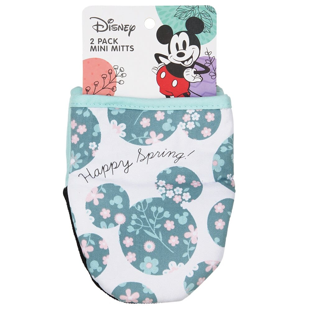 Disney Mickey Mouse and Minnie Mouse Spring Mini Oven Mitts, 2-Count