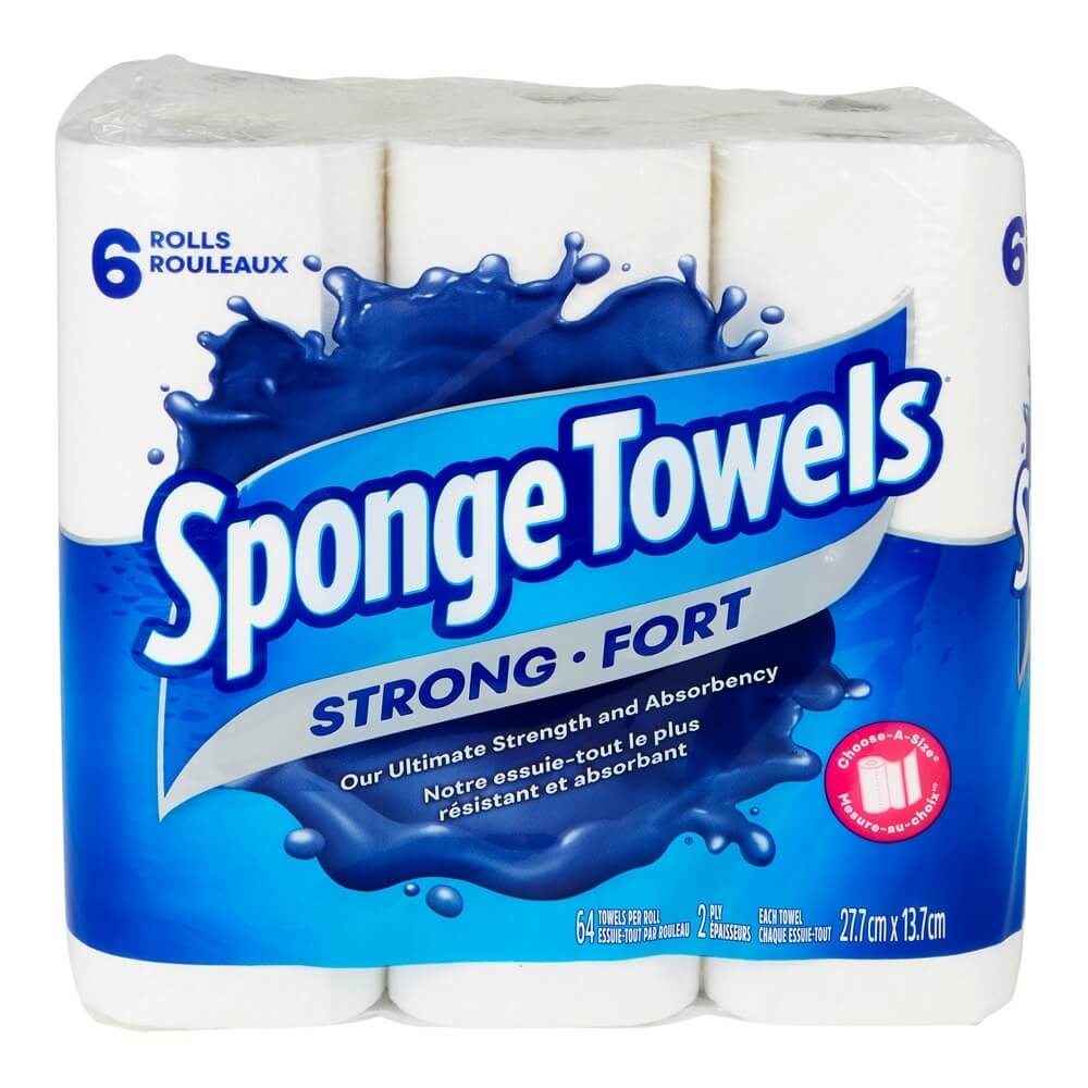 SpongeTowels Paper Towels, 6 Count