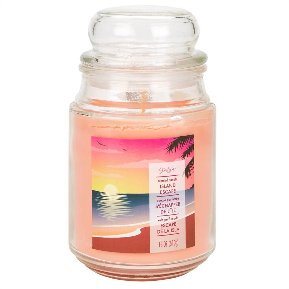 Star Lytes Island Escape Apothecary Scented Jar Candle, 18 oz