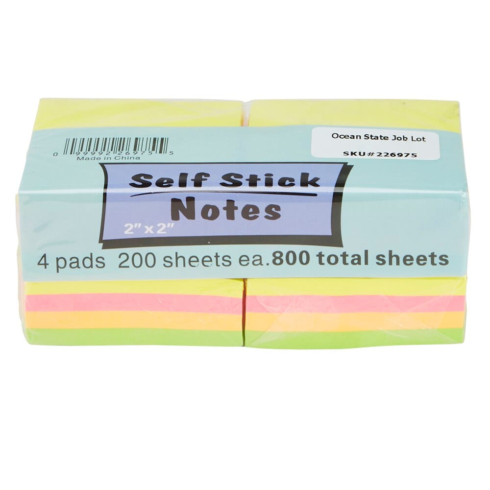 Self Stick Notes, 4-Count