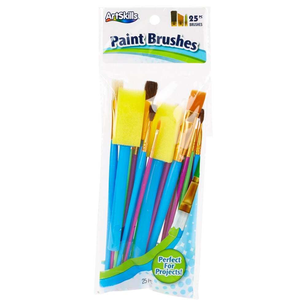 ArtSkills Multicolor Paint Brush Set, 25 Piece