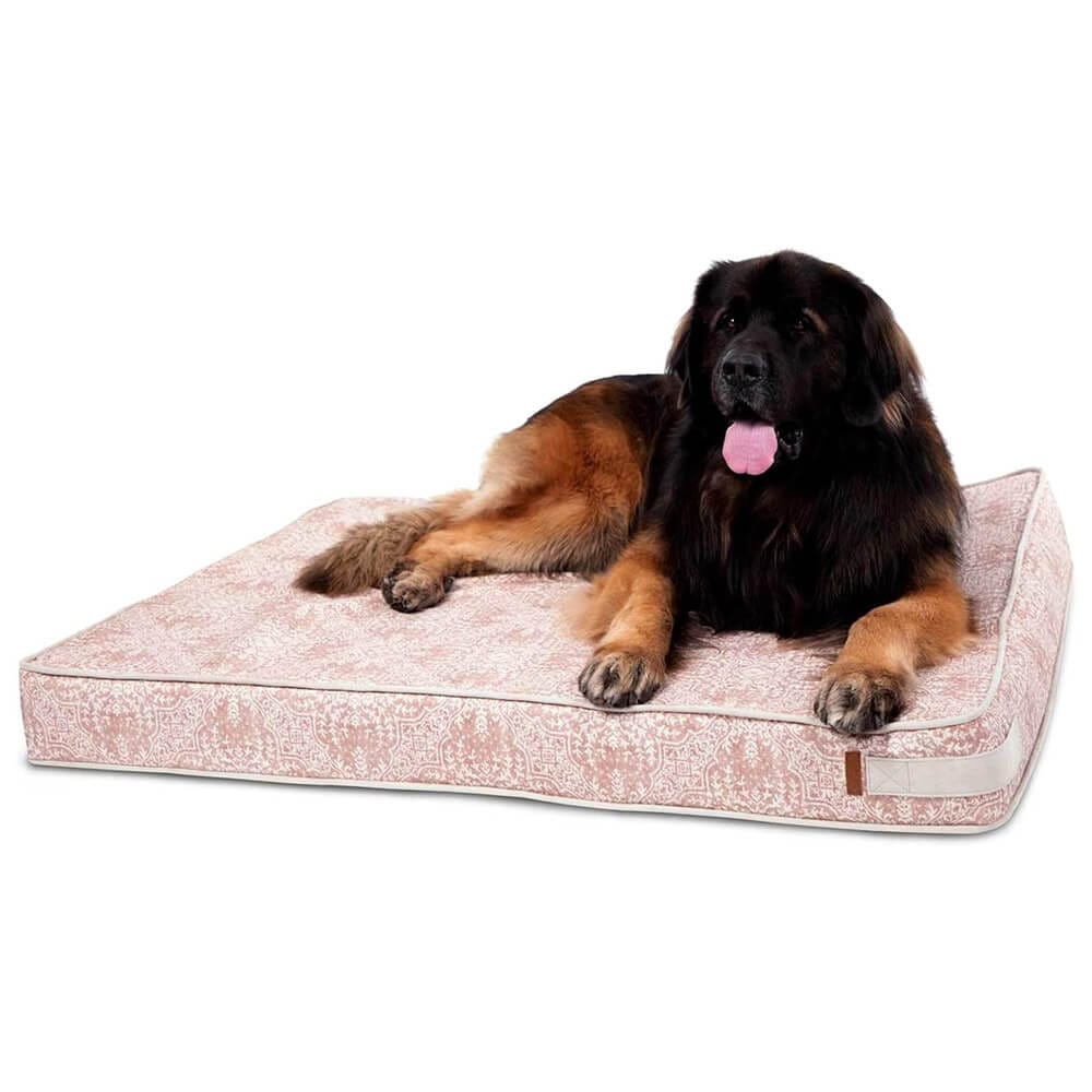 Bark & Slumber XL Foam Lounger Dog Bed, Roll Over Rust