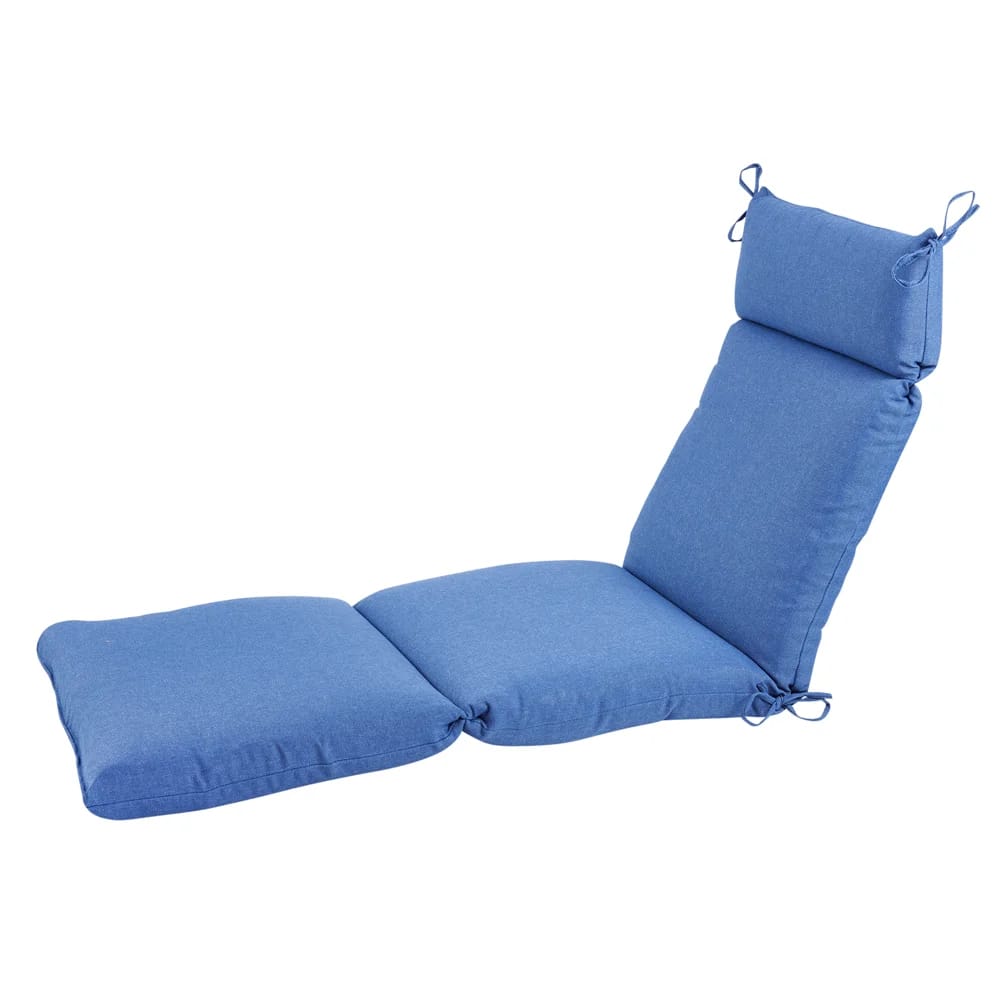 Outdoor Chaise Cushion, Cobalt