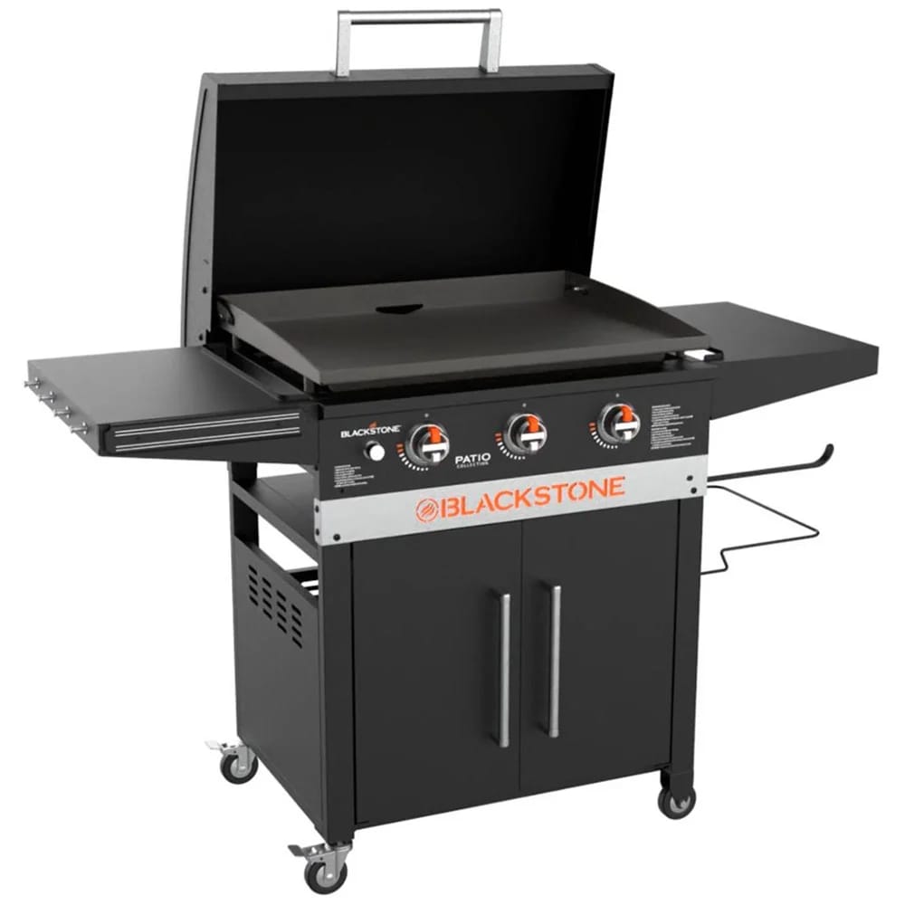 Blackstone 28" XL Griddle with Hood, Cabinet, and Folding Side Shelves