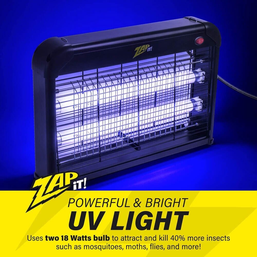 ZAP IT! Electric Indoor Bug Zapper with Non-Toxic Attractant UV Light and Electric Shock