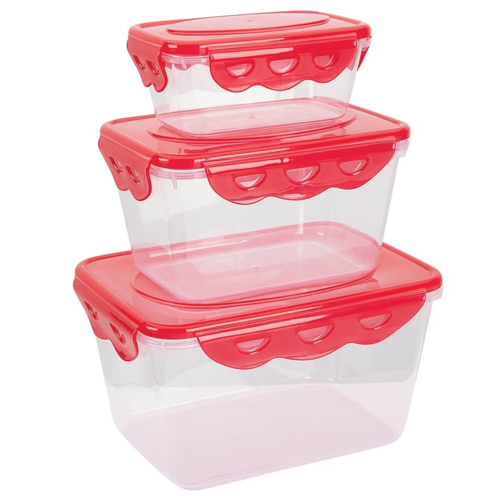 Think Fresh Easy Lock Airtight Food Containers, 3 Piece