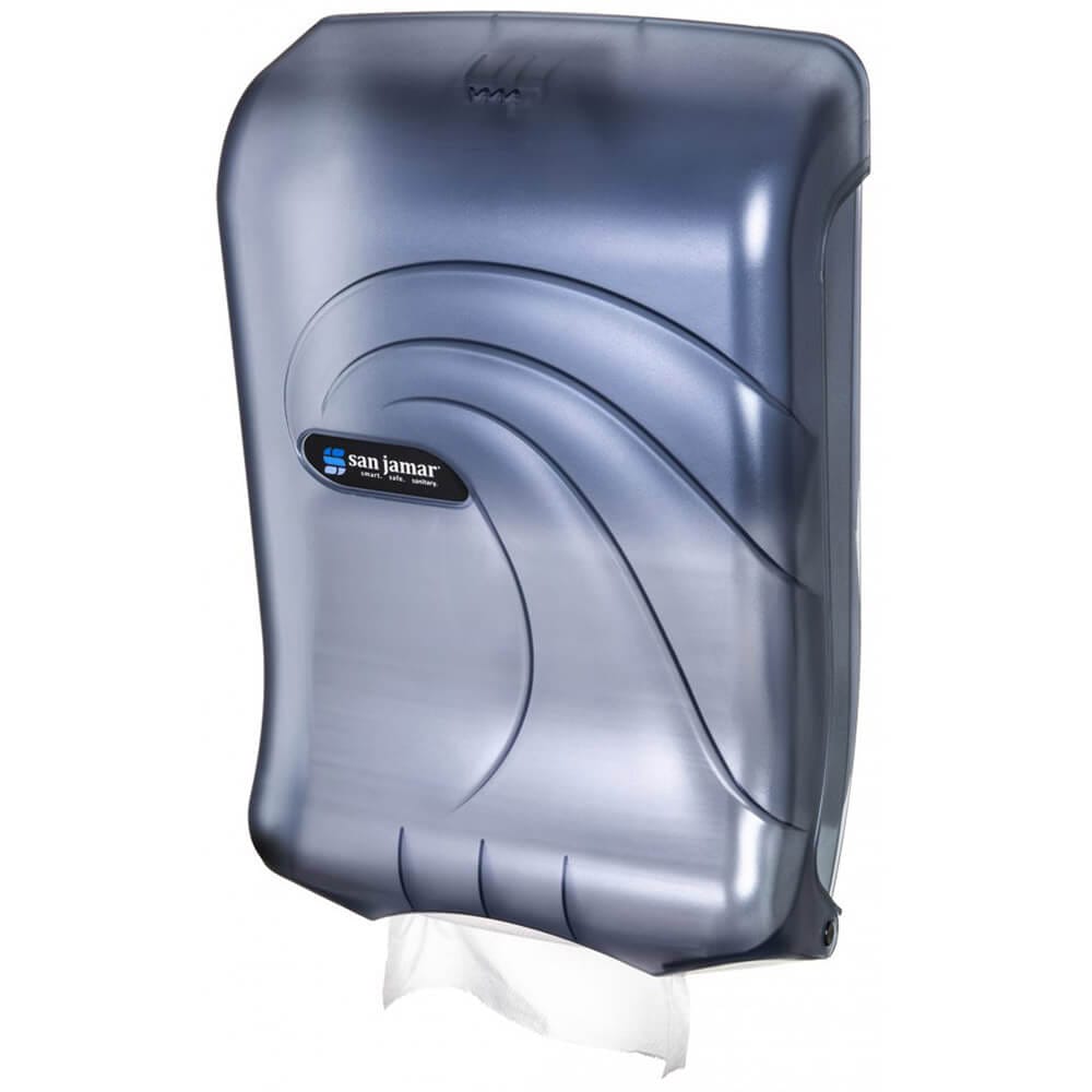 San Jamar Large Capacity Ultrafold Oceans C-Fold/Multi-Fold Towel Dispenser, Arctic Blue