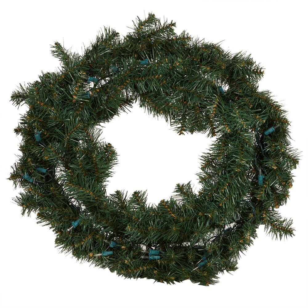 Jingle Time Artificial Lighted Wreath, 24"