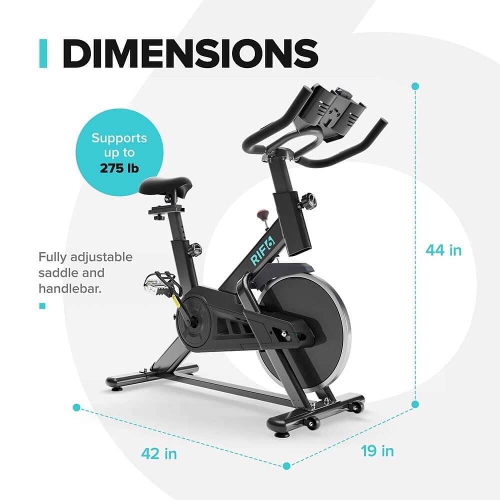 RIF6 Exercise Bike with Phone & Tablet Mount