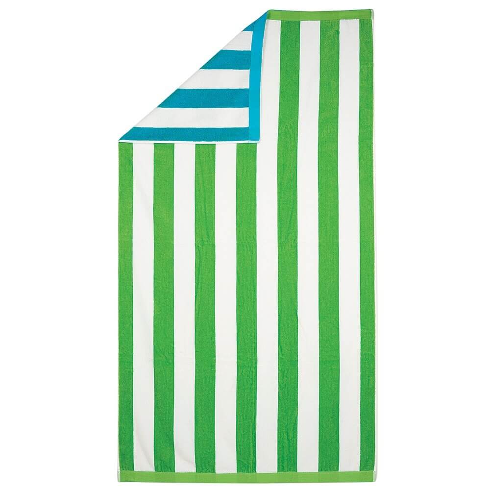 Reversible Stripe Cotton Beach Towel, 34" x 64"