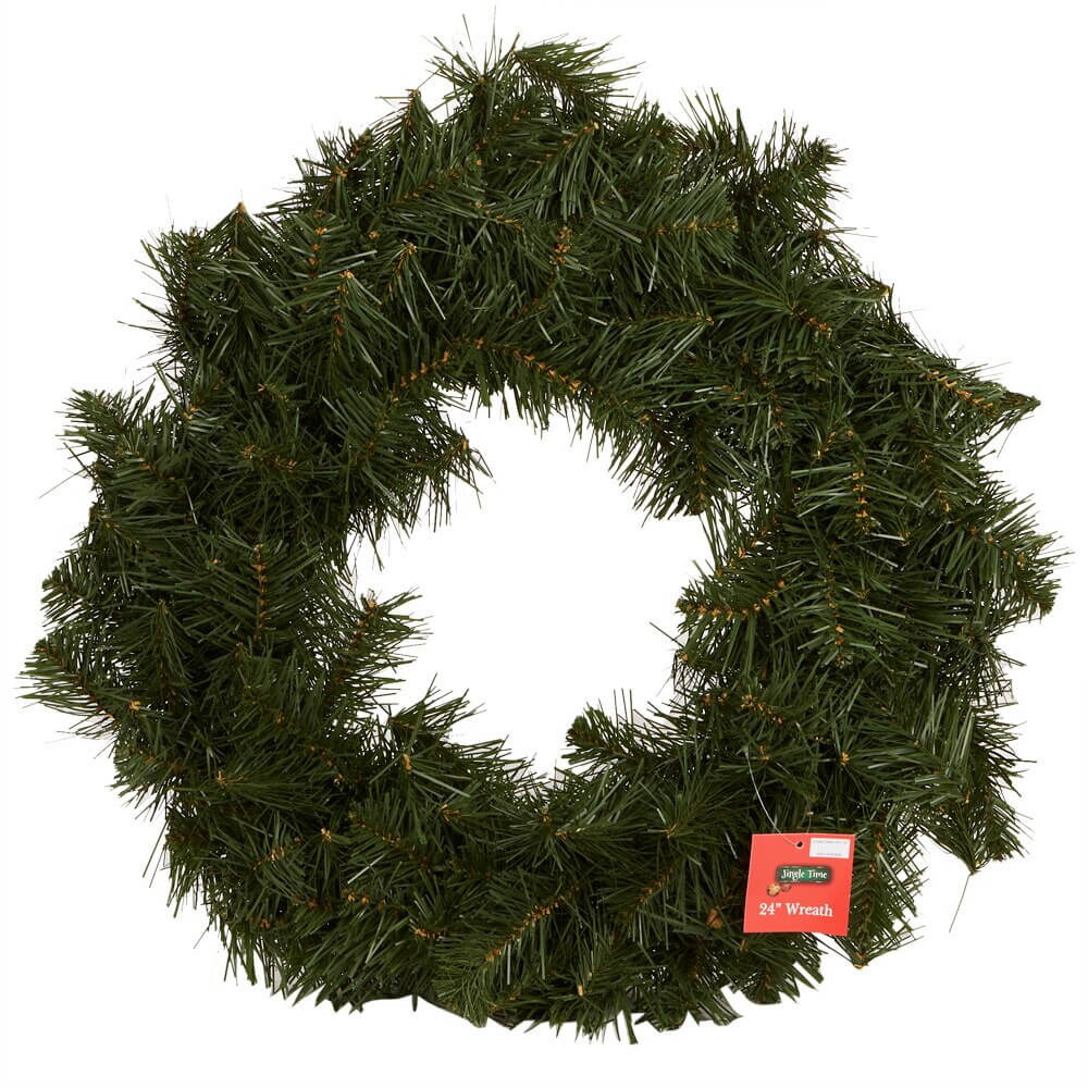 Jingle Time 24" Artificial Spruce Christmas Wreath