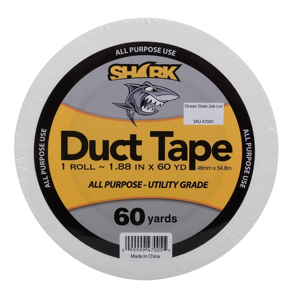 Shark All-Purpose White Duct Tape, 2" x 60 yds