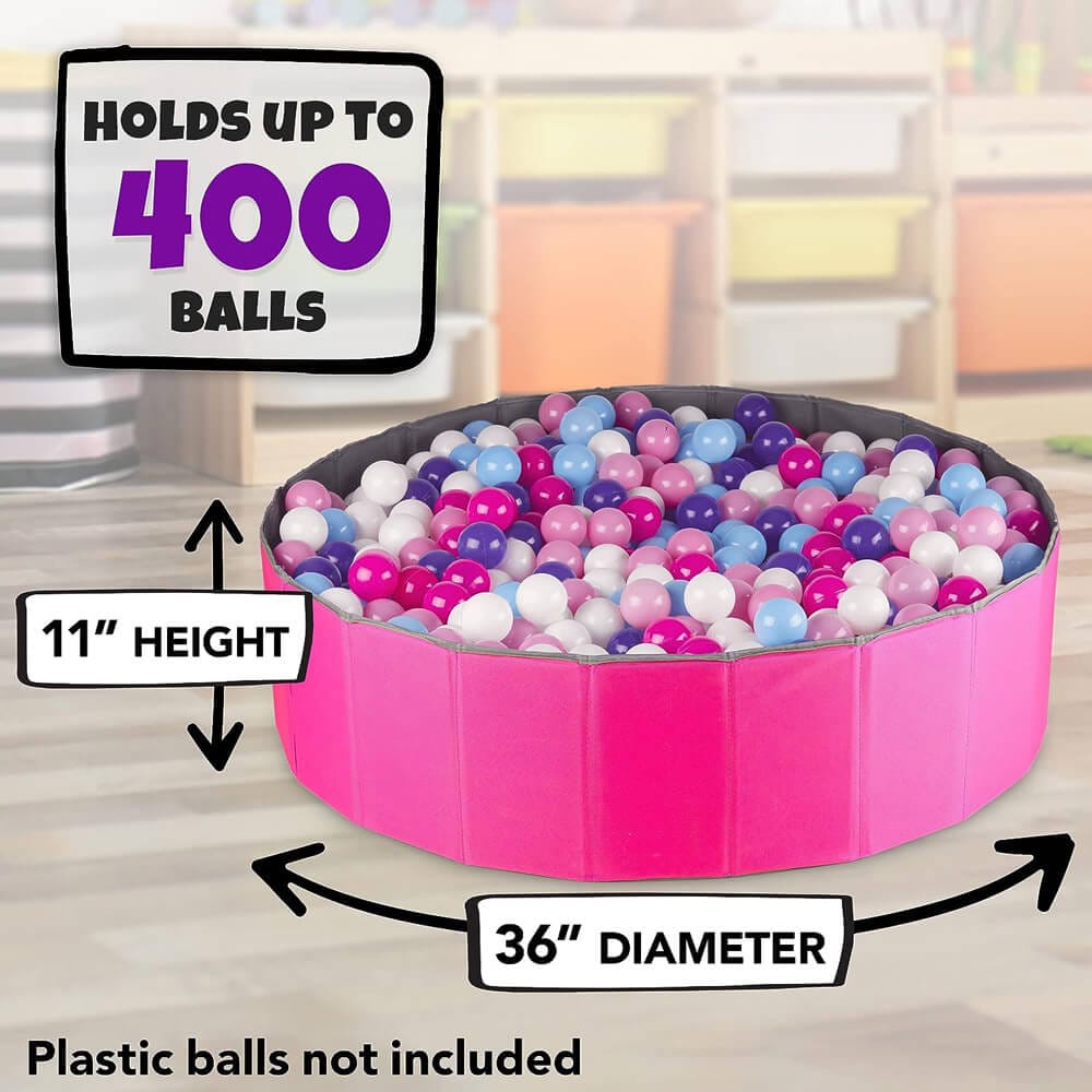 Click N' Play Foldable Ball Pit for Kids, Pink