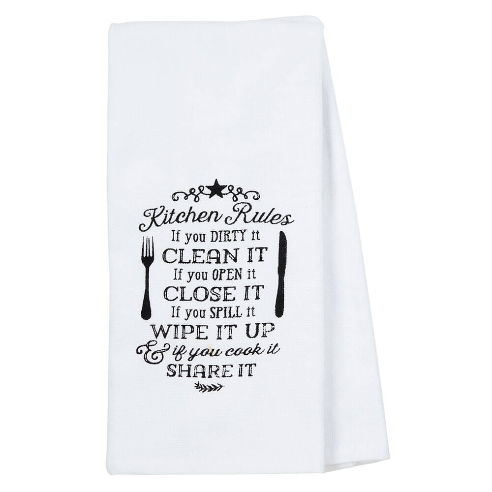 Home Concepts Funny Sayings Cotton Kitchen Towels, 2 Pack