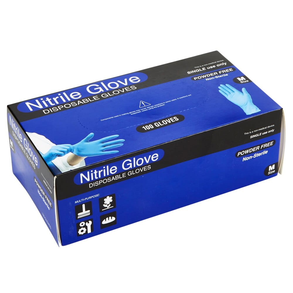 Disposable Multipurpose Medium Nitrile Gloves, 100-Count