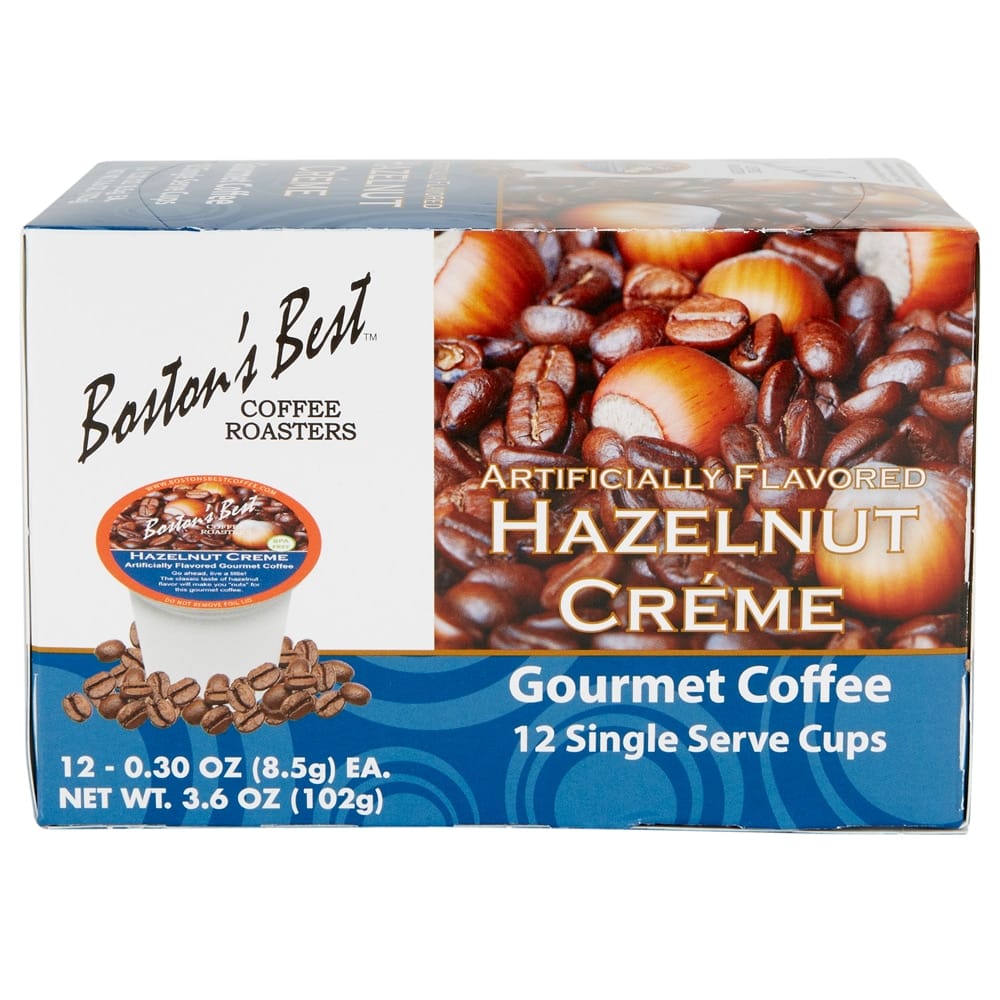 Boston's Best Medium Roast Hazelnut Creme Flavored Gourmet Coffee Cups, 12 Count