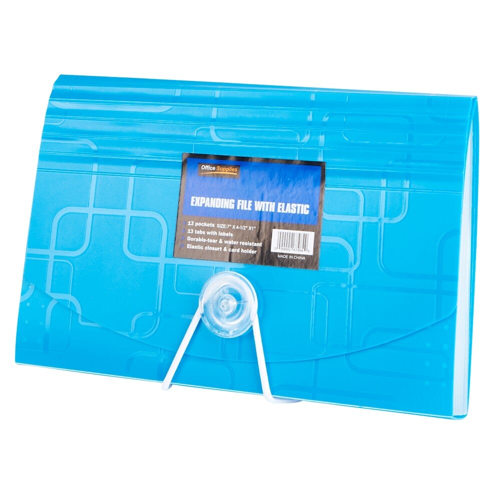 Office Supplies Expanding Coupon File with Elastic Closure