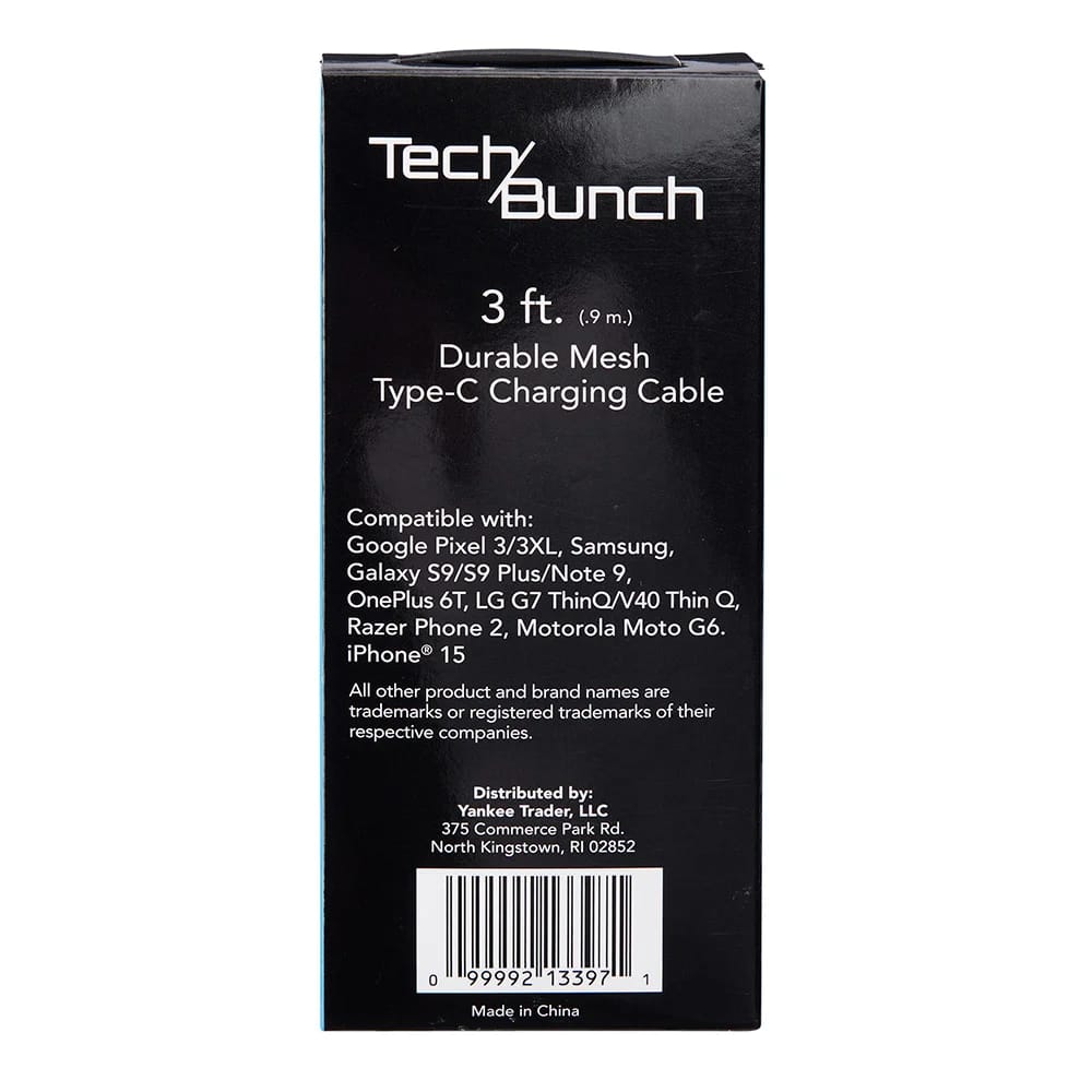 TechBunch USB Type-C Charging Cable, 3'