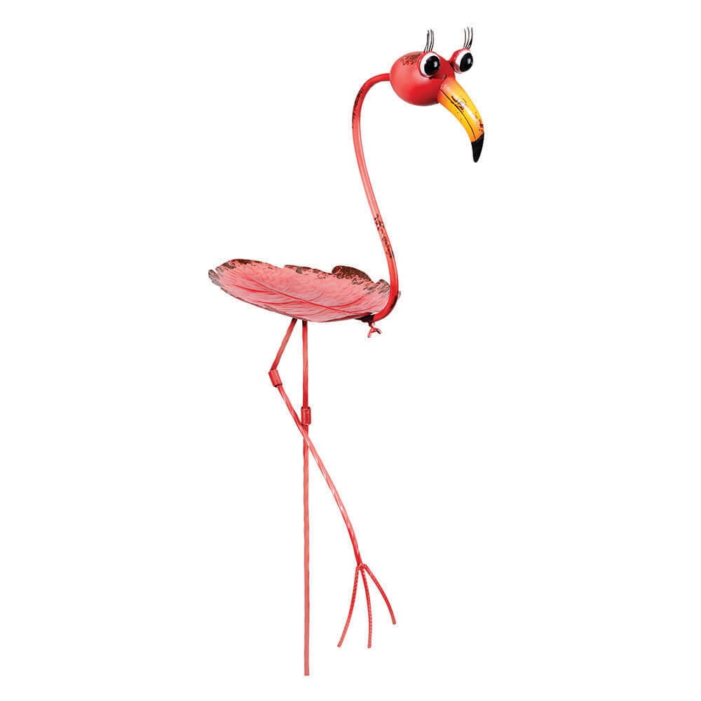 Outdoor Living Accents Metal Flamingo Bird Feeder, 37"