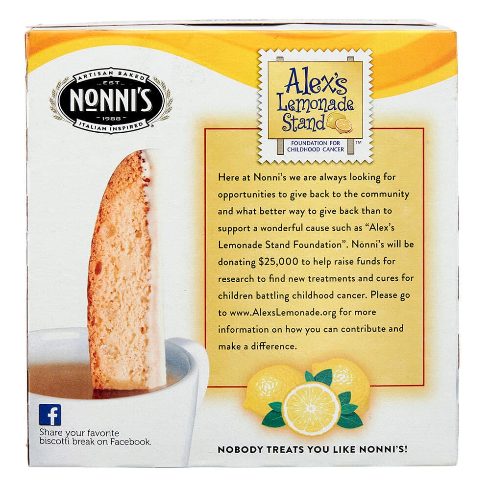 Nonni's Limone Biscotti, 6.88 oz