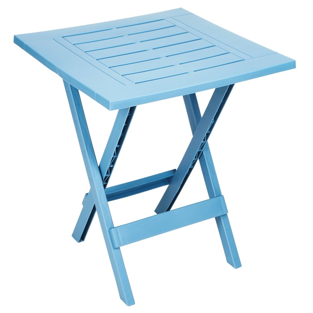 Gracious Living Folding Side Table, Blue