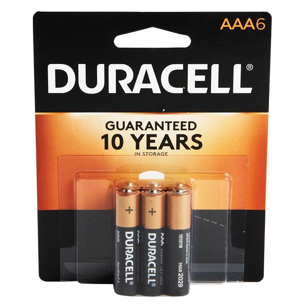 Duracell Alkaline AAA Batteries, 6-Count