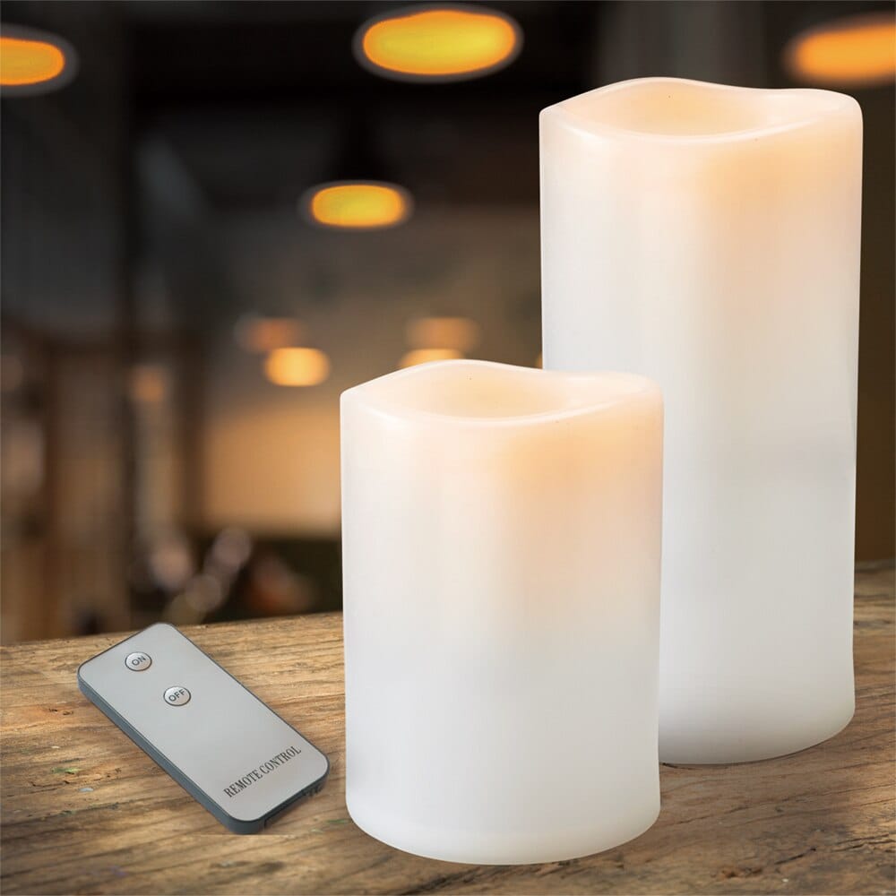 Flameless LED Candles with Remote, 2 Pack