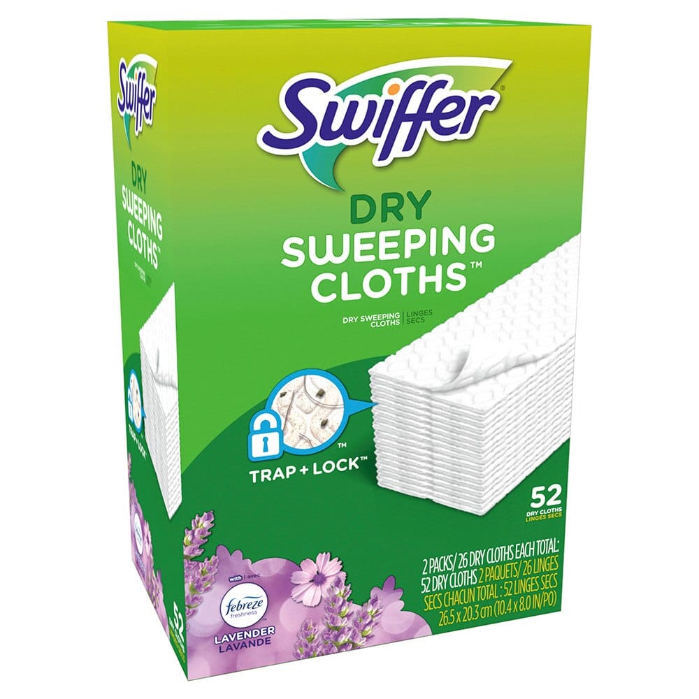 Swiffer Sweeper Dry Sweeping Cloth Refills, Febreze Lavender, 52-count