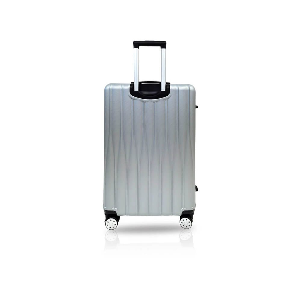 TUCCI Italy Baratro 3-Piece (20", 24", 28") Luggage Set, Silver White