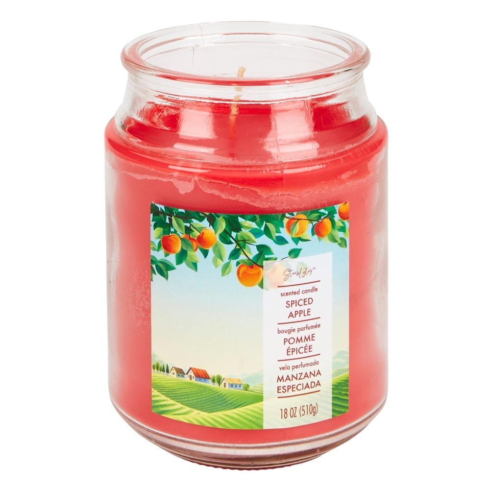 Star Lytes Spiced Apple Apothecary Scented Jar Candle, 18 oz