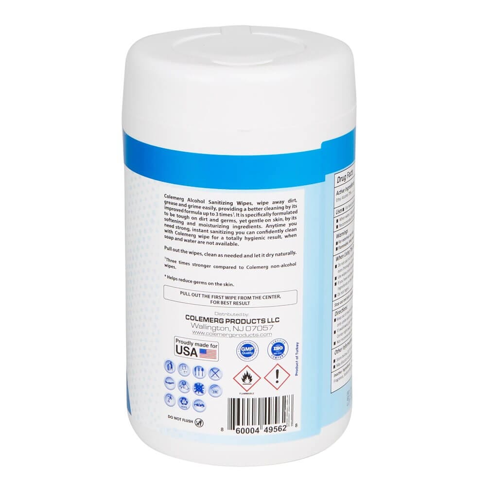 Colemerg Premium Sanitizing Wipes, Fresh Scent, 80-count