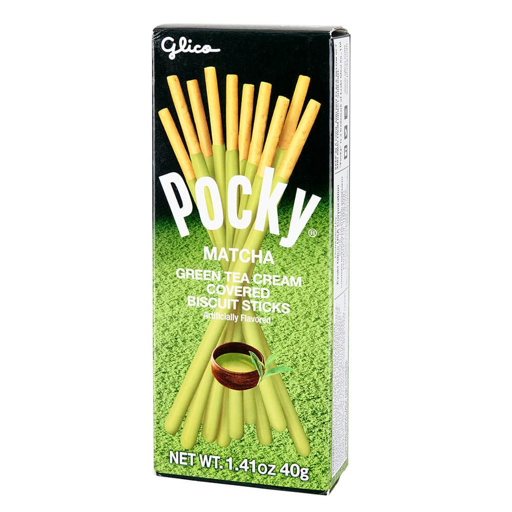 Pocky Matcha Green Team Cream Covered Biscuit Sticks, 1.41 oz