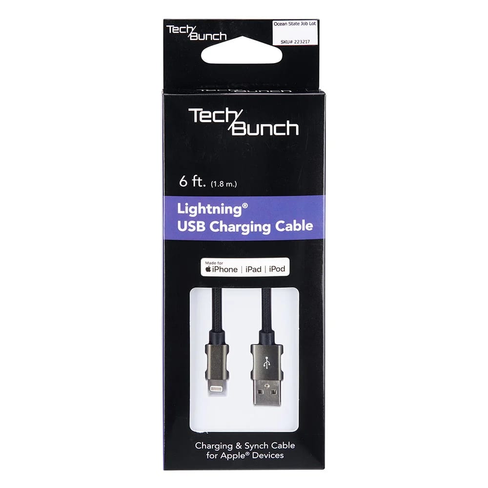 TechBunch Lightning USB Charging Cable, 6'