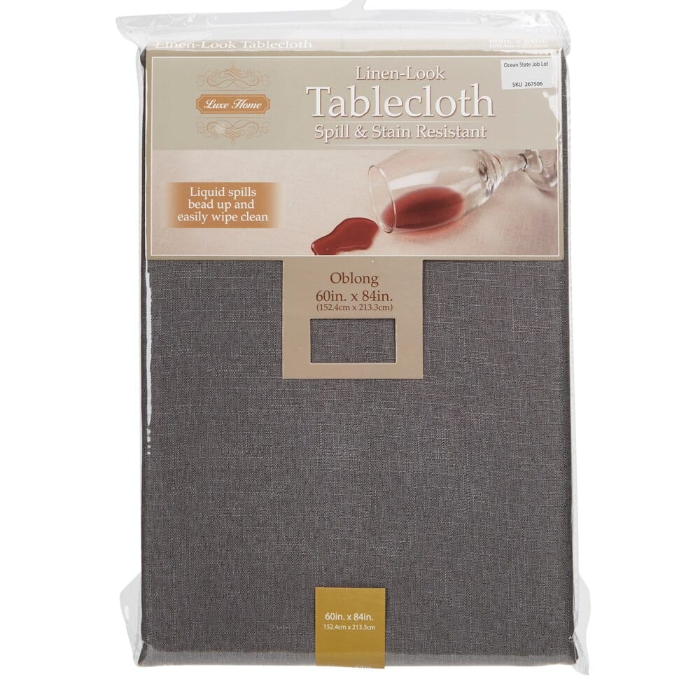 Luxe Home Linen-Look Tablecloth, 60" x 84"