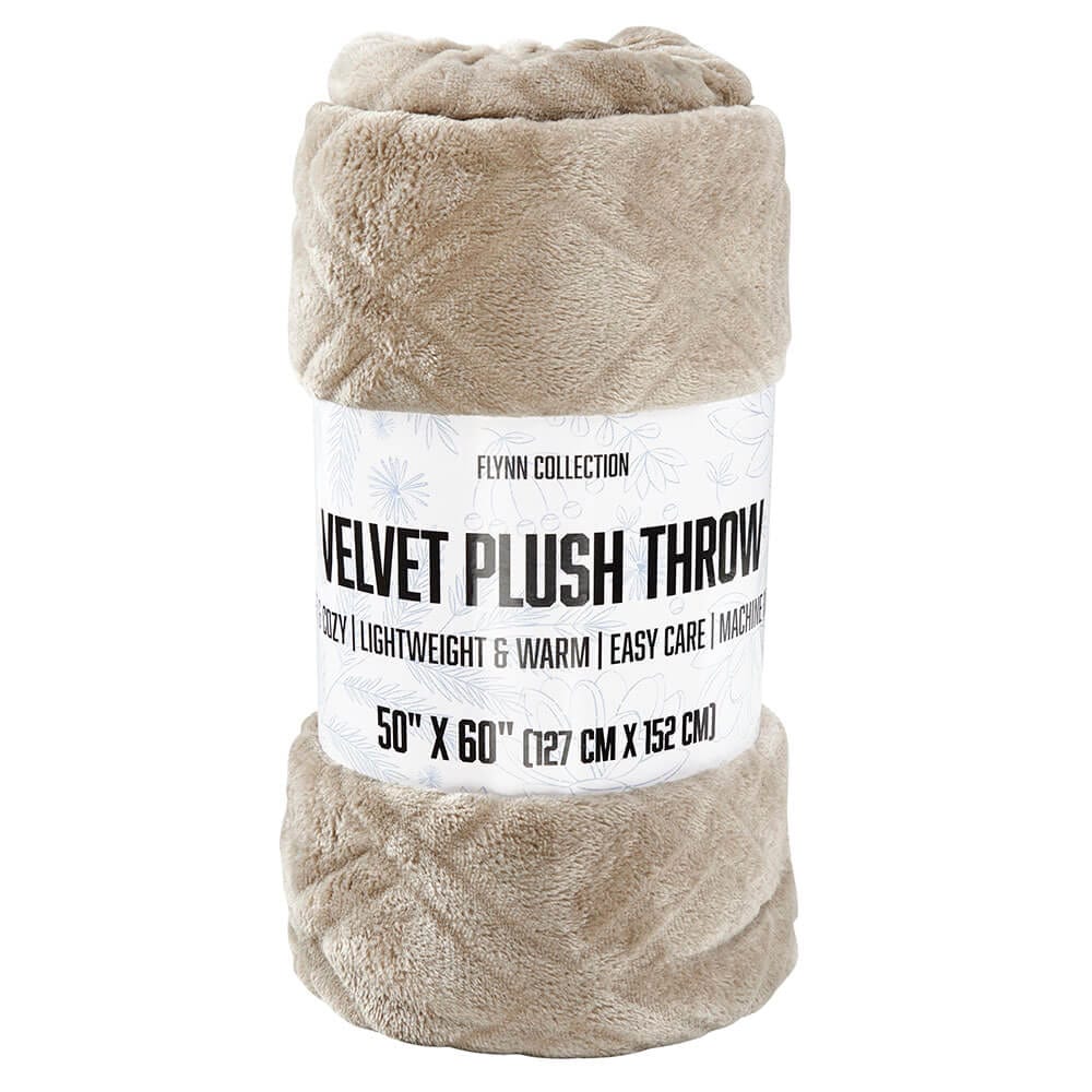 Velvet Plush Throw Blanket, 50" x 60"