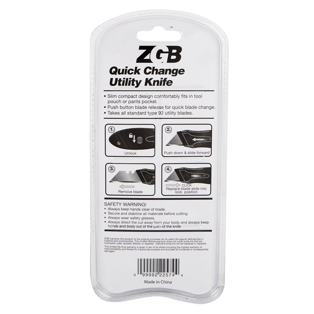 ZGB Quick Change Utility Knife