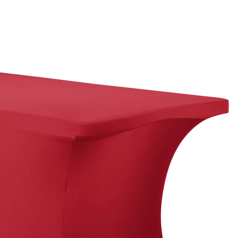Carlisle Snap Drape Budget Stretch Table Cover, 72" x 30", Red