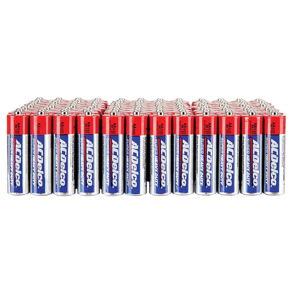 ACDelco Super Heavy-Duty AA Batteries, 96-Pack