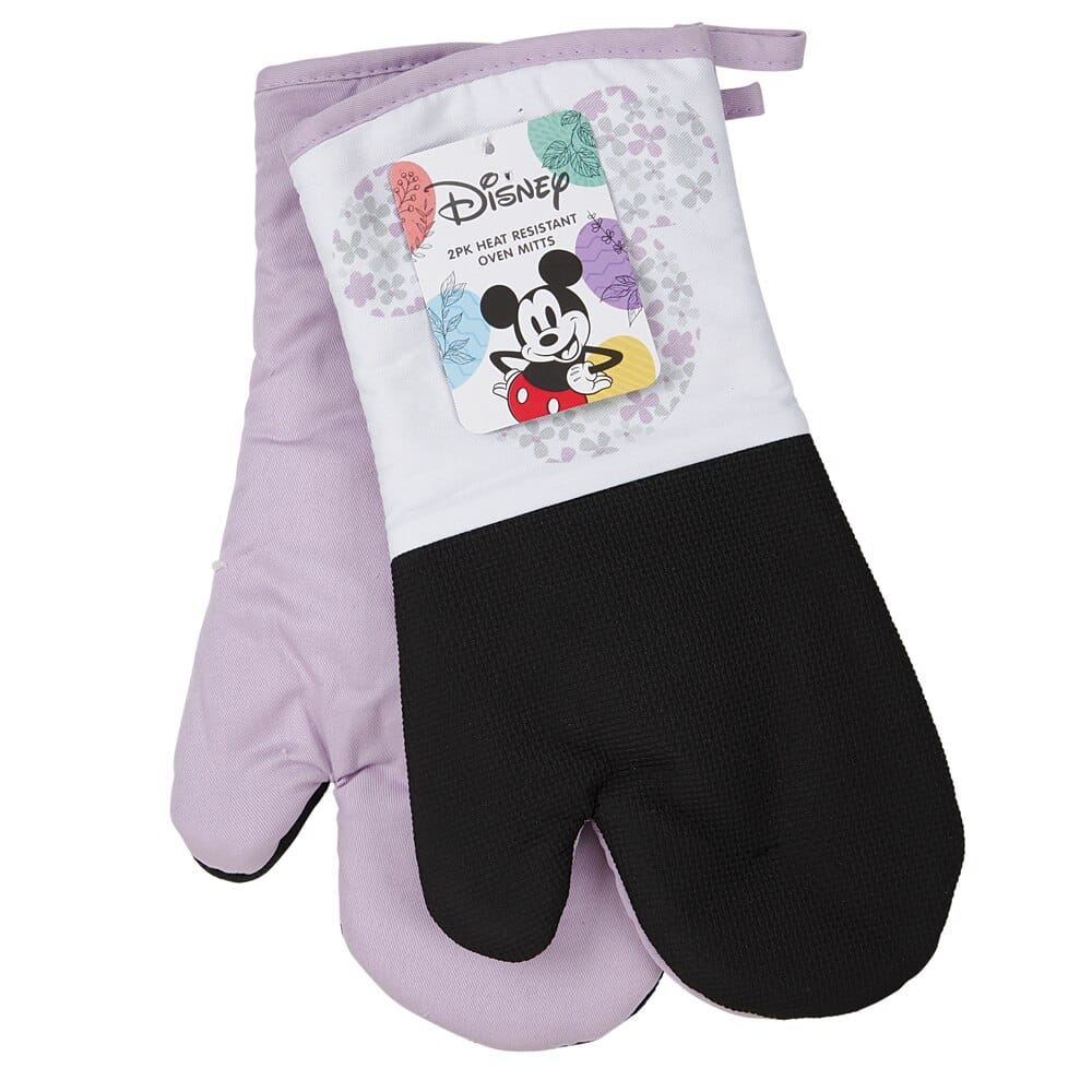Disney Mickey Mouse and Minnie Mouse Spring Oven Mitts, 2-Count