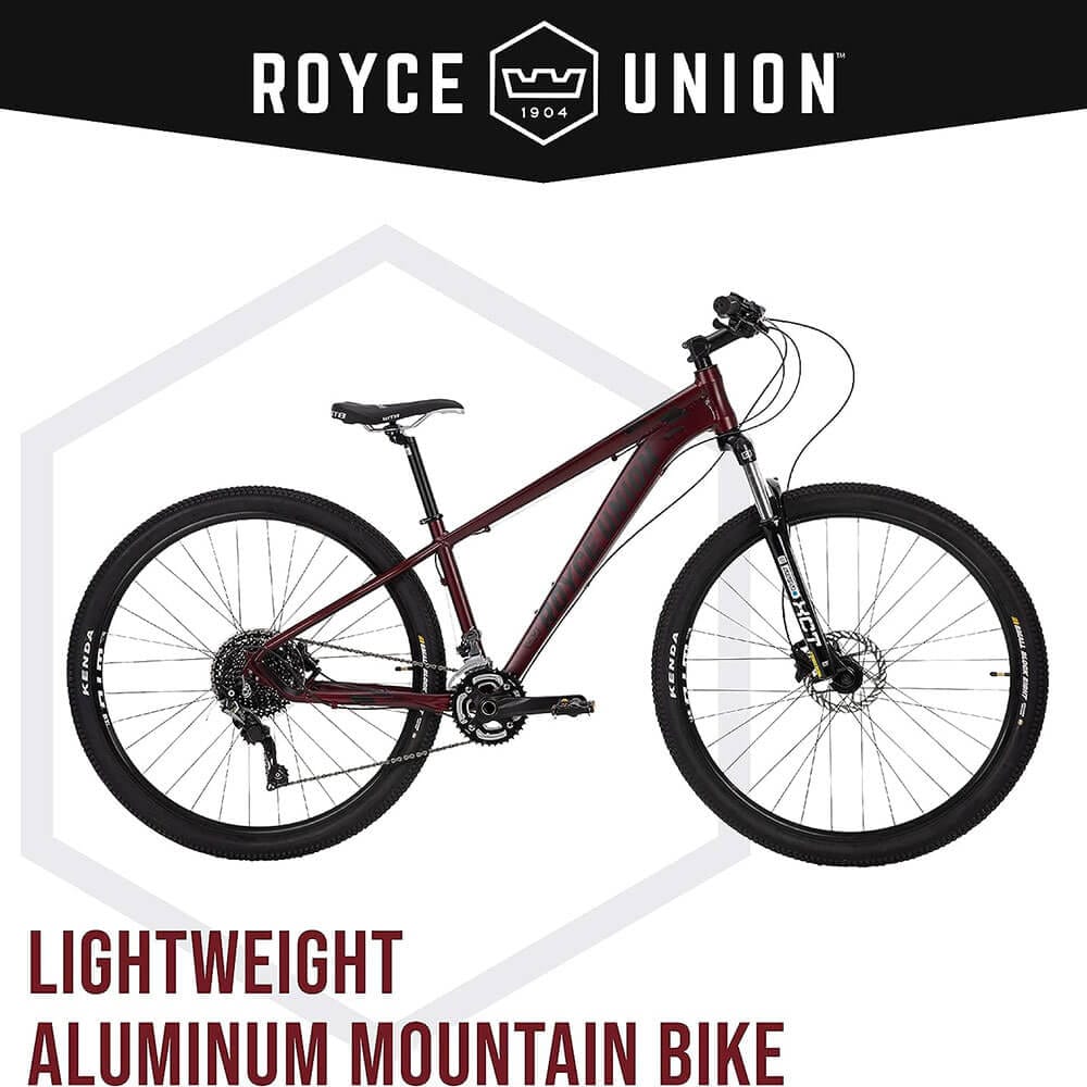 Royce Union RHT Lightweight Aluminum Mountain Bike, 17.5" Frame, Wine