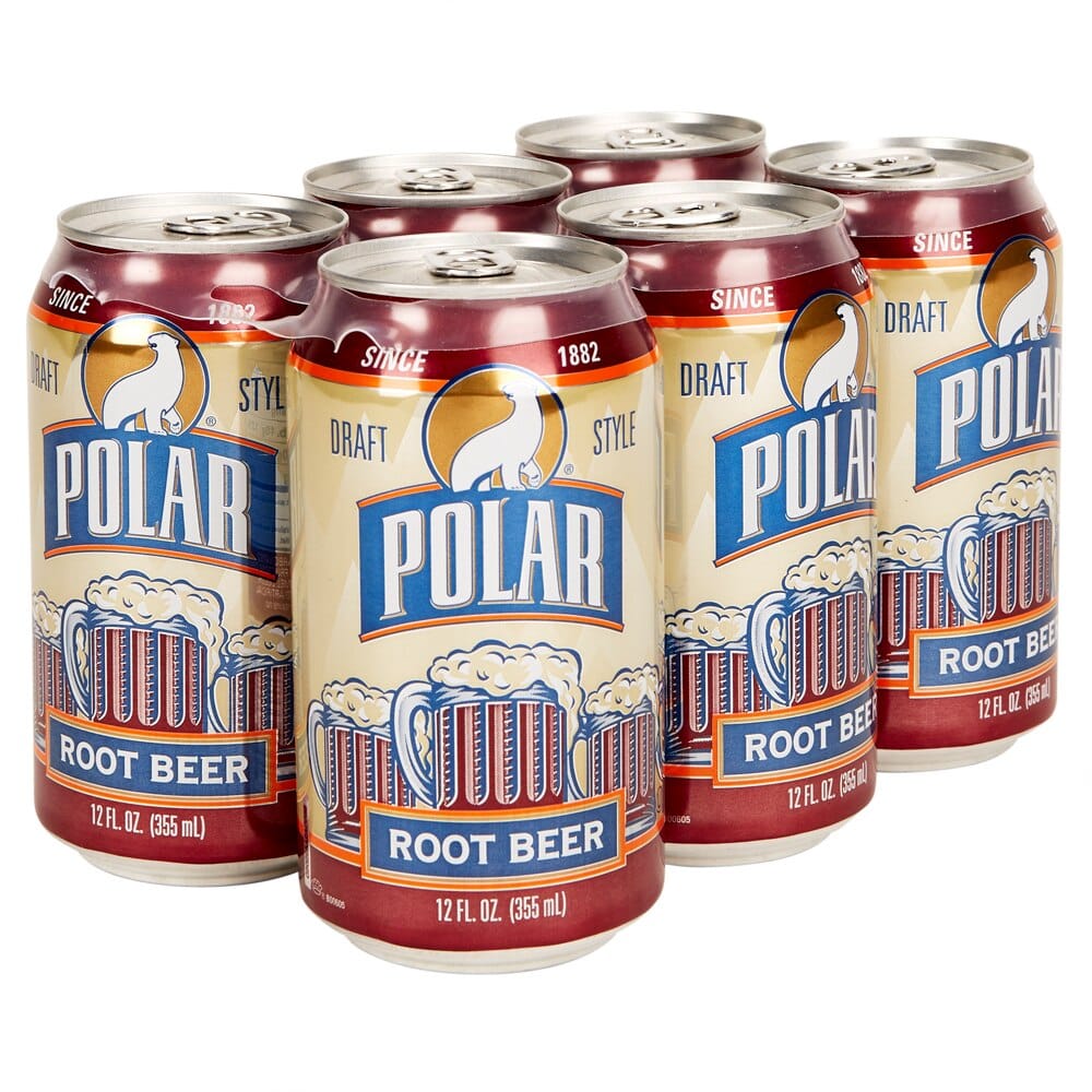 Polar Root Beer Soda, 12 fl oz, 6 Count