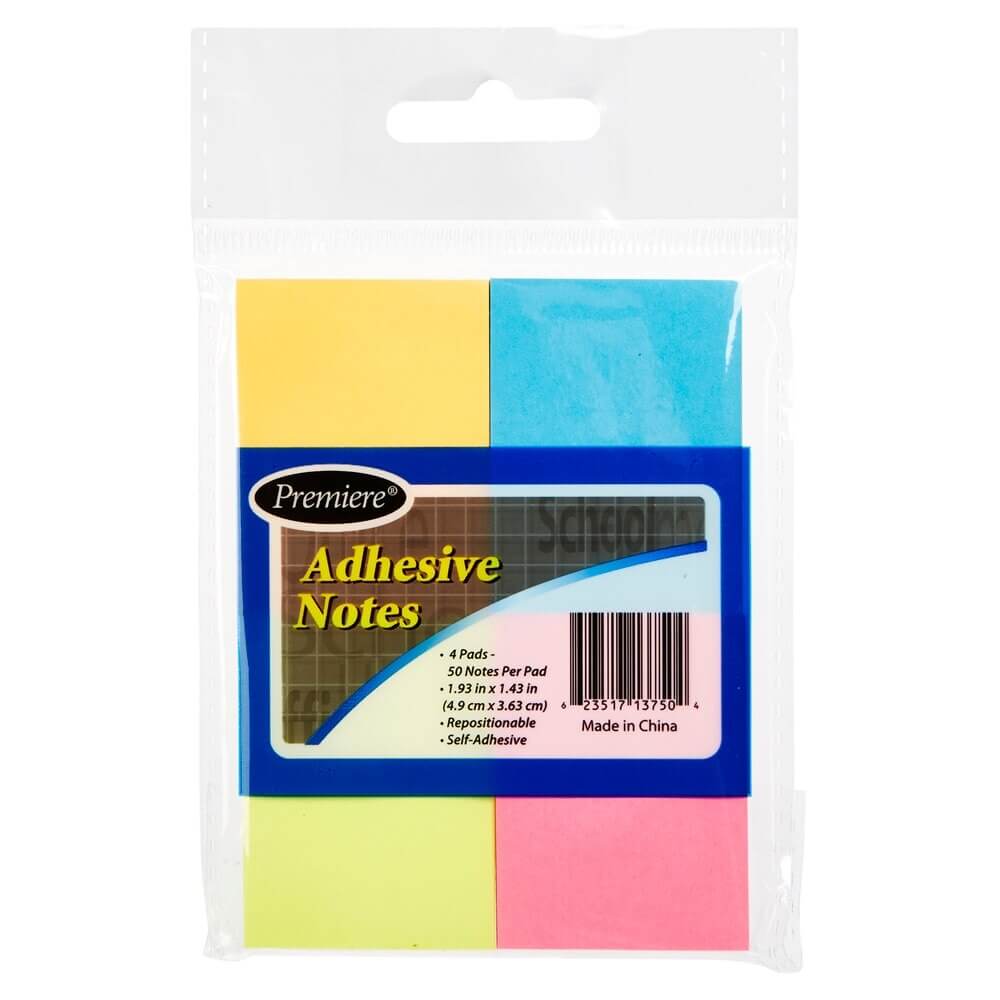 Premiere Adhesive Sticky Notes, 4-Count