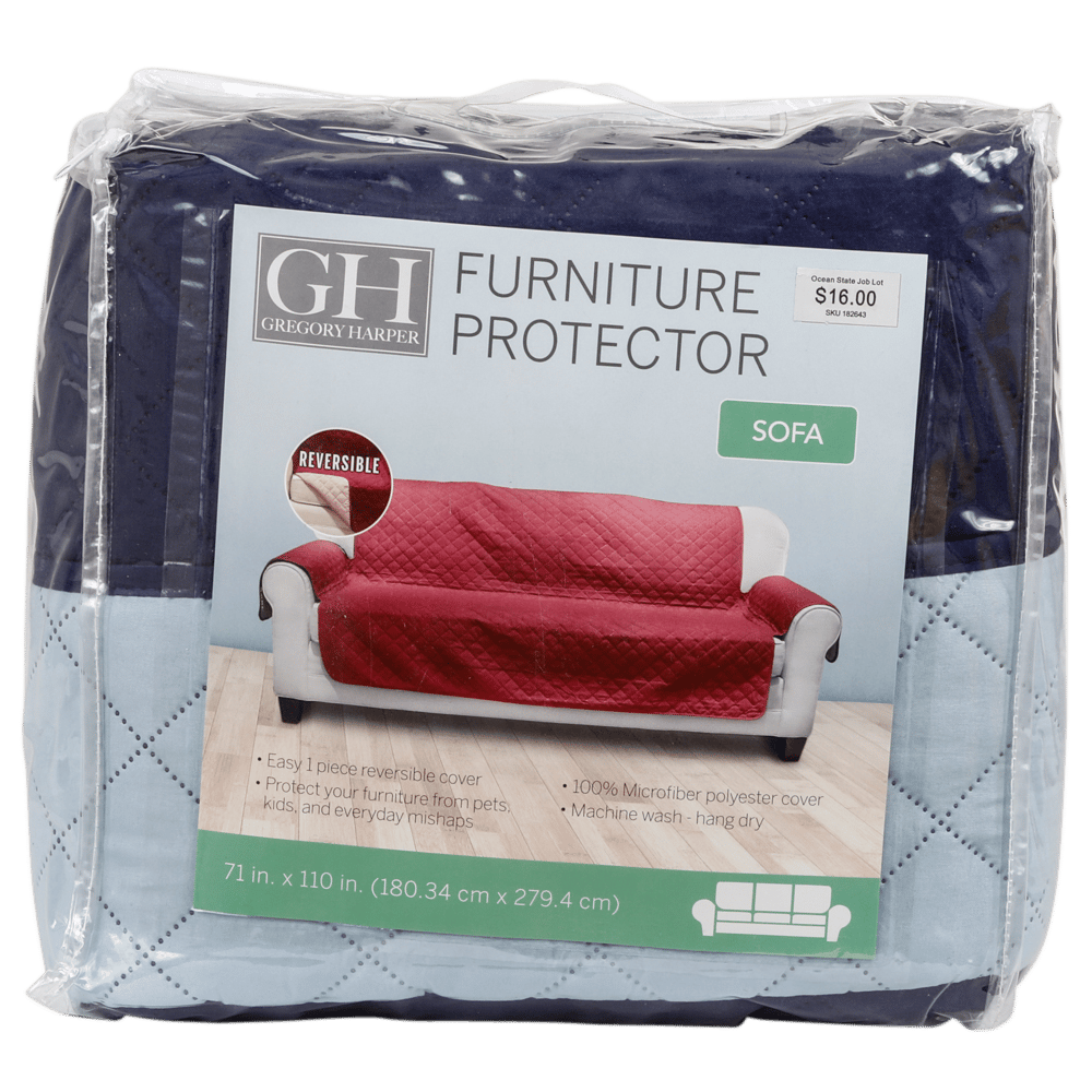 Gregory Harper Reversible Solid Color Sofa Protector, 71" x 110"