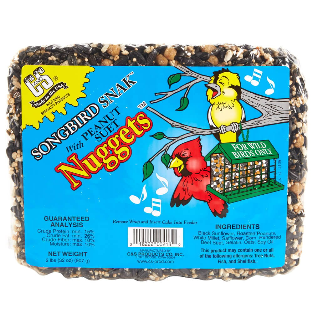 C&S Songbird Snak with Peanut Suet Nuggets, 32 oz