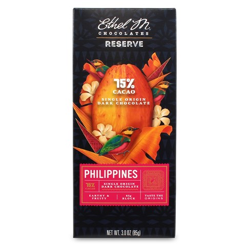 Ethel M Reserve Limited Edition Single Origin Dark Chocolate Bar - Cacao from the Philippines - Single Bar Hero