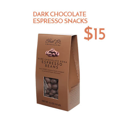 dark chocolate espresso beans $15usd