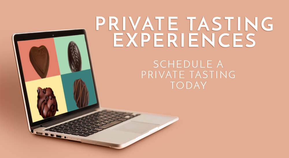 Laptop with Ethel M Chocolates Private Tasting Experience