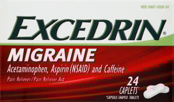 Excedrin Migraine 24-Count Pain Reliever Caplets - Harmon Face Values Excedrin Migraine 24-Count Pain Reliever Caplets - Harmon Face Values