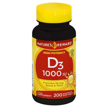 Natures Reward Vitamin D3 1000 Iu 200 Ct