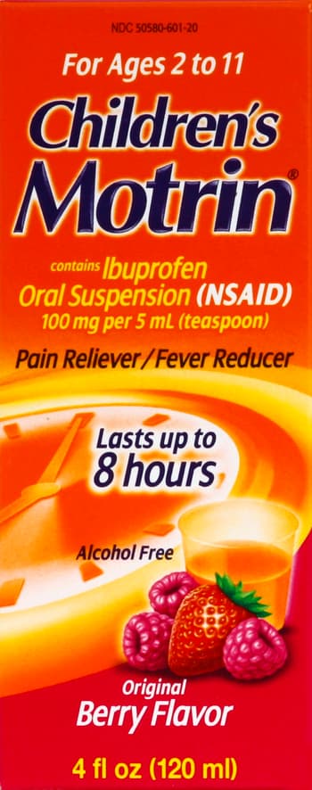 Motrin Children S 4 Oz Ibuprofen Pain Reliever And Fever Reducer In Berry Flavor Harmon Face Values